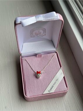 Disney Silver Minnie Mouse Necklace with Red Bow